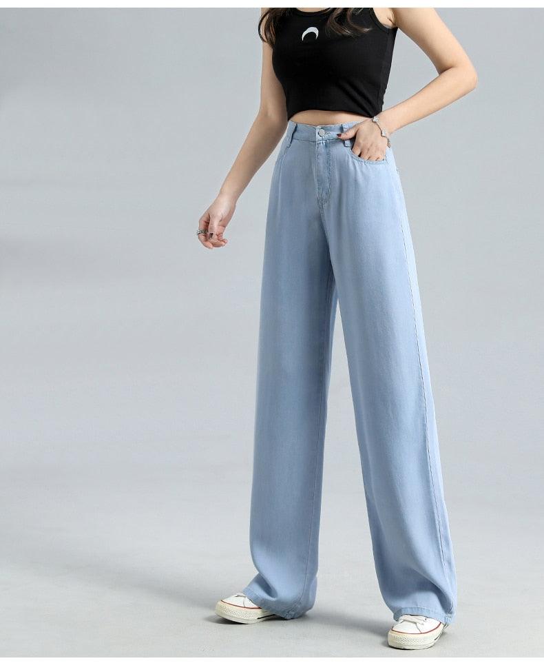 Calça Jeans Feminina em Seda Gelo - Seda Frost Denim / Sinta o Frescor da Seda Gelo